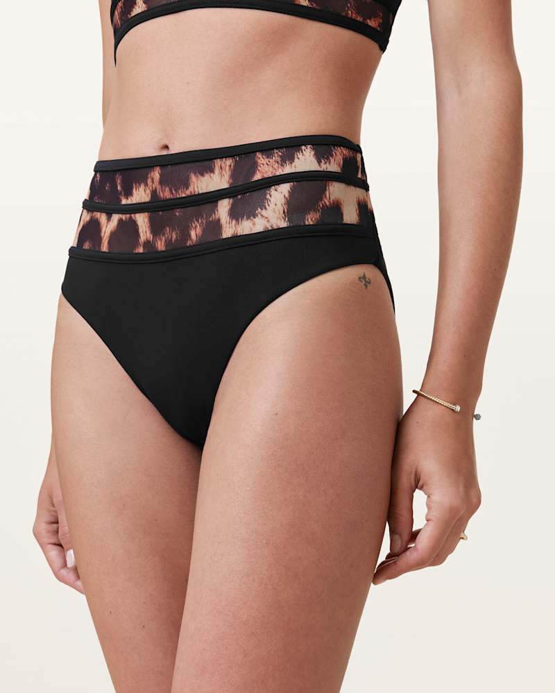 Xalia Leopard Print Bikini Bottoms
