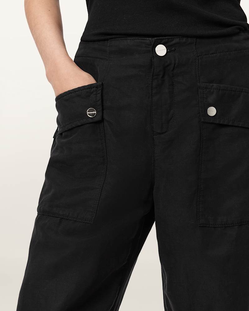 Val Cargo Linen Blend Trousers