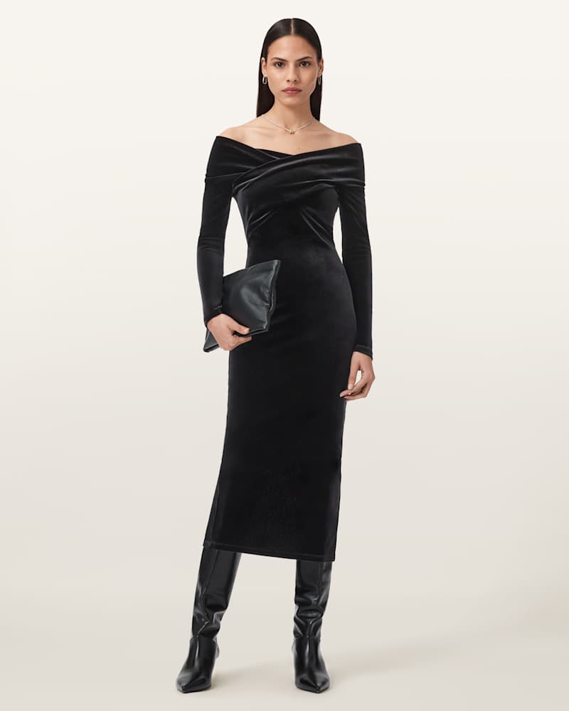 Delta Velvet Midi Dress