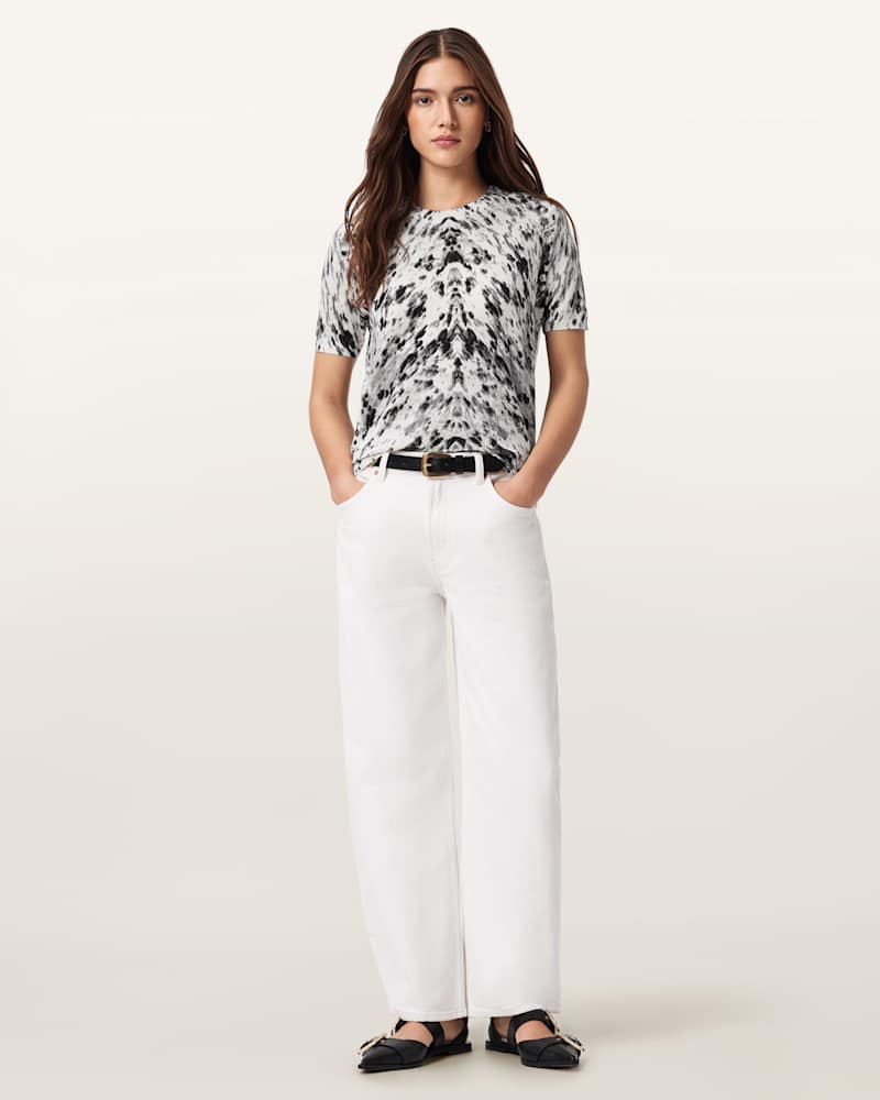 Anouk Snake Print Merino Wool T-Shirt