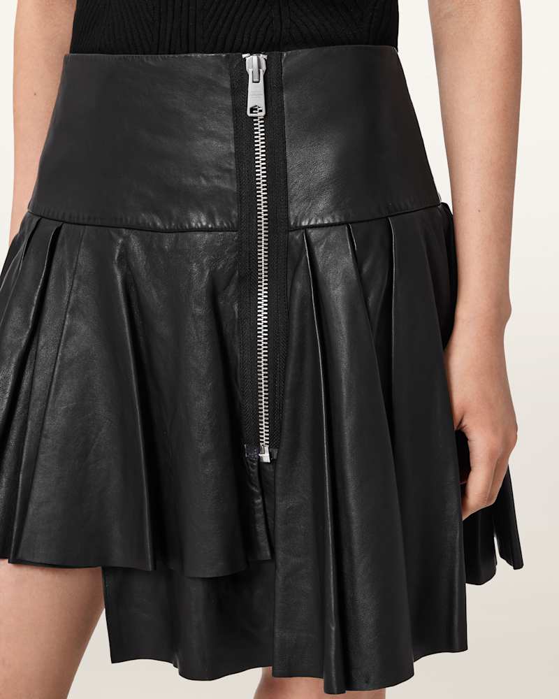 Irina Leather Mini Skirt