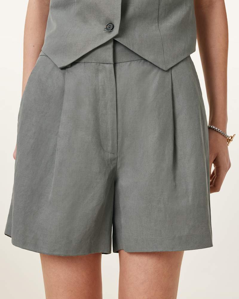 Averie Tencel Relaxed Fit Linen Blend Shorts