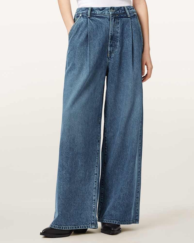 Haze Wide Leg Pleated Jeans  