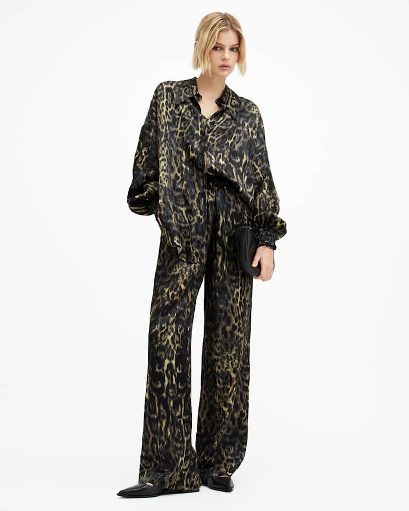 Charli Silk Blend Animal Print Shirt