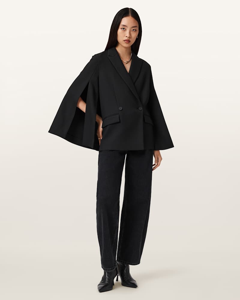 Luna Double Breasted Cape Blazer