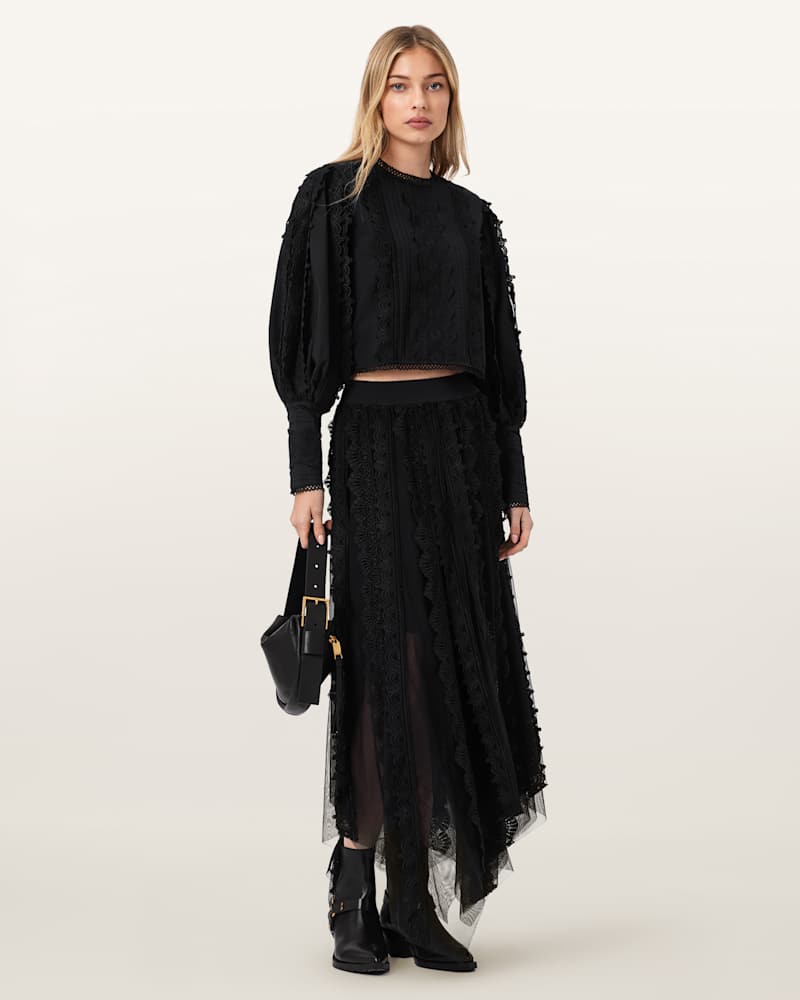 Hart Lace Embroidered Top