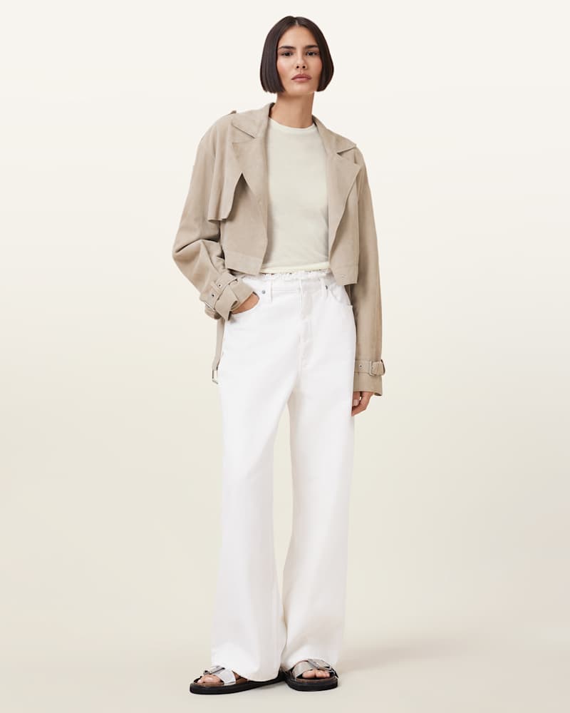 Ophelia Cropped Suede Jacket
