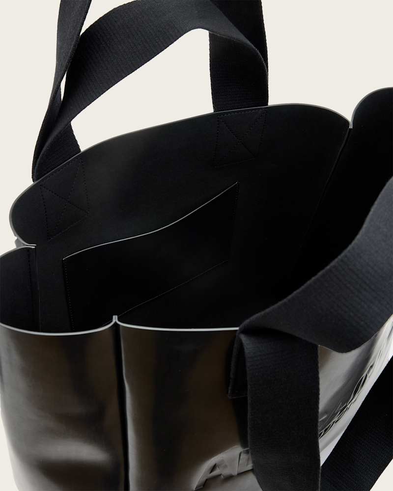 Izzy Embossed Logo Leather Tote Bag