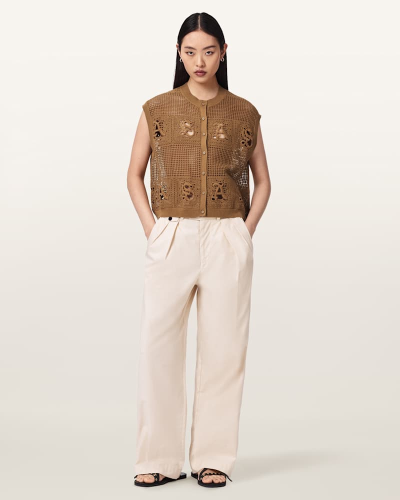 Kyra Crochet Cotton Waistcoat