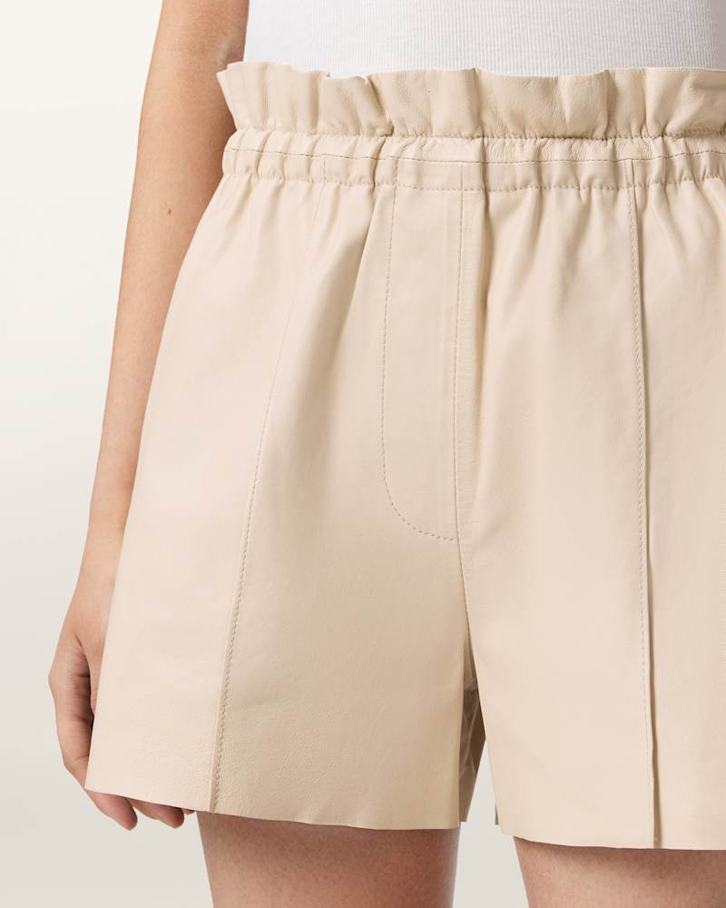 Fran High Rise Leather Shorts