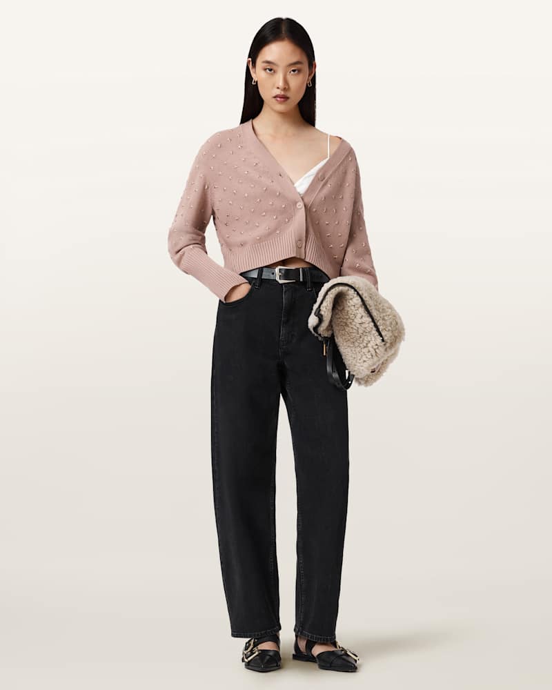 Mazzy Cropped Embellished Cardigan