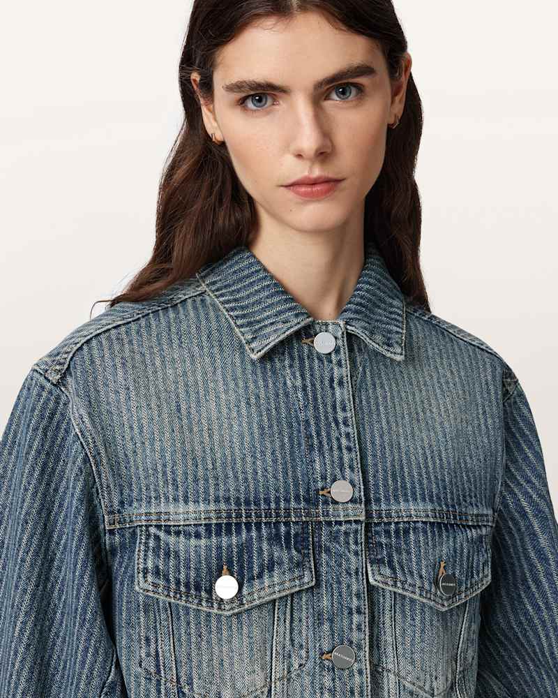 Luca Striped Cropped Jacket