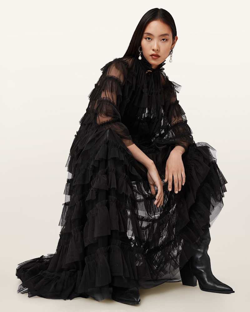 Aude Ruffle Maxi Skirt
