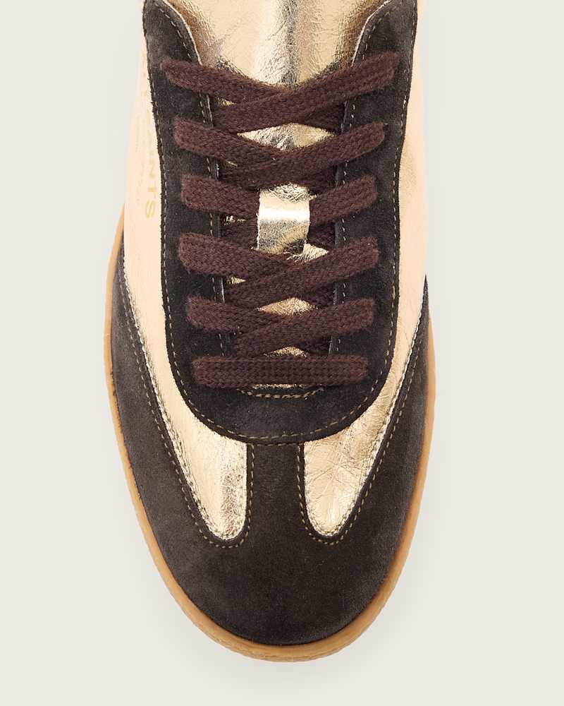 Thelma Metallic Leather Low Top Trainers