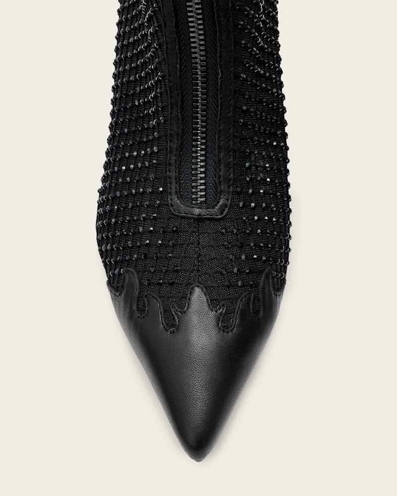 Natasha Mesh Leather Boots