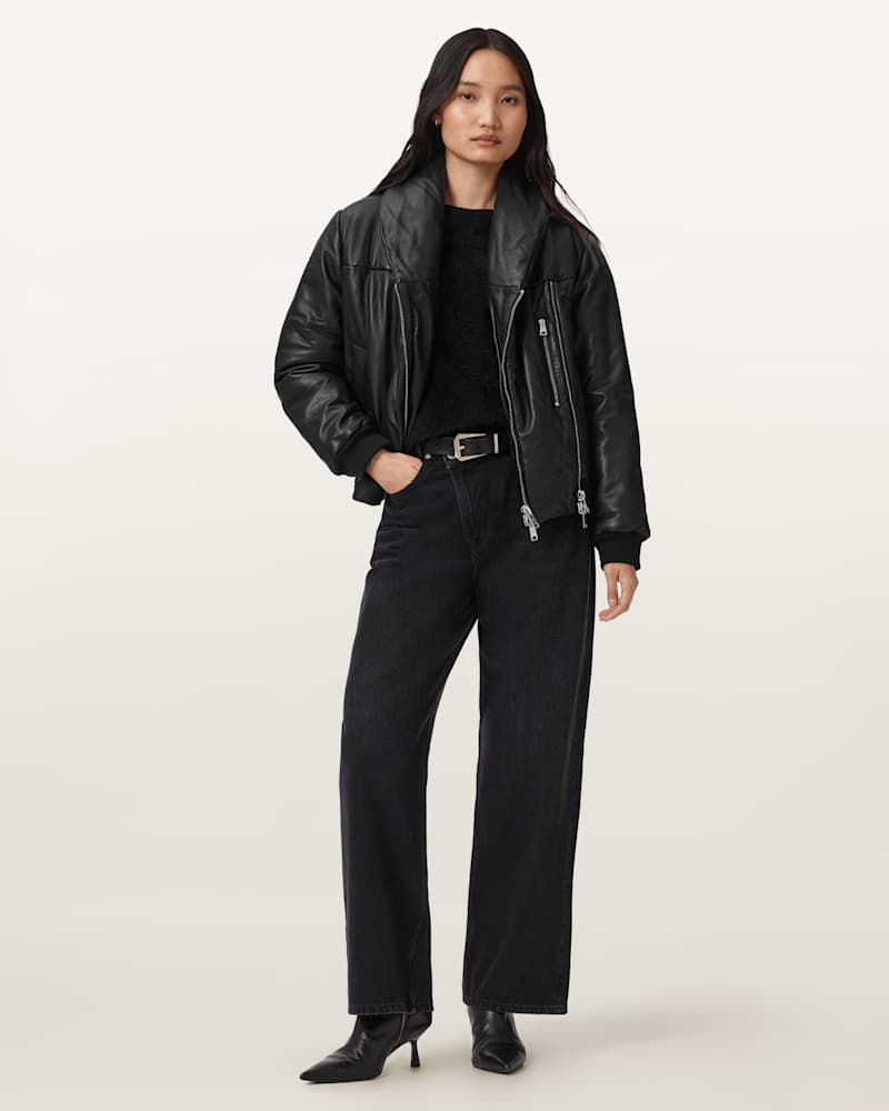 Lauren Leather Puffer Jacket