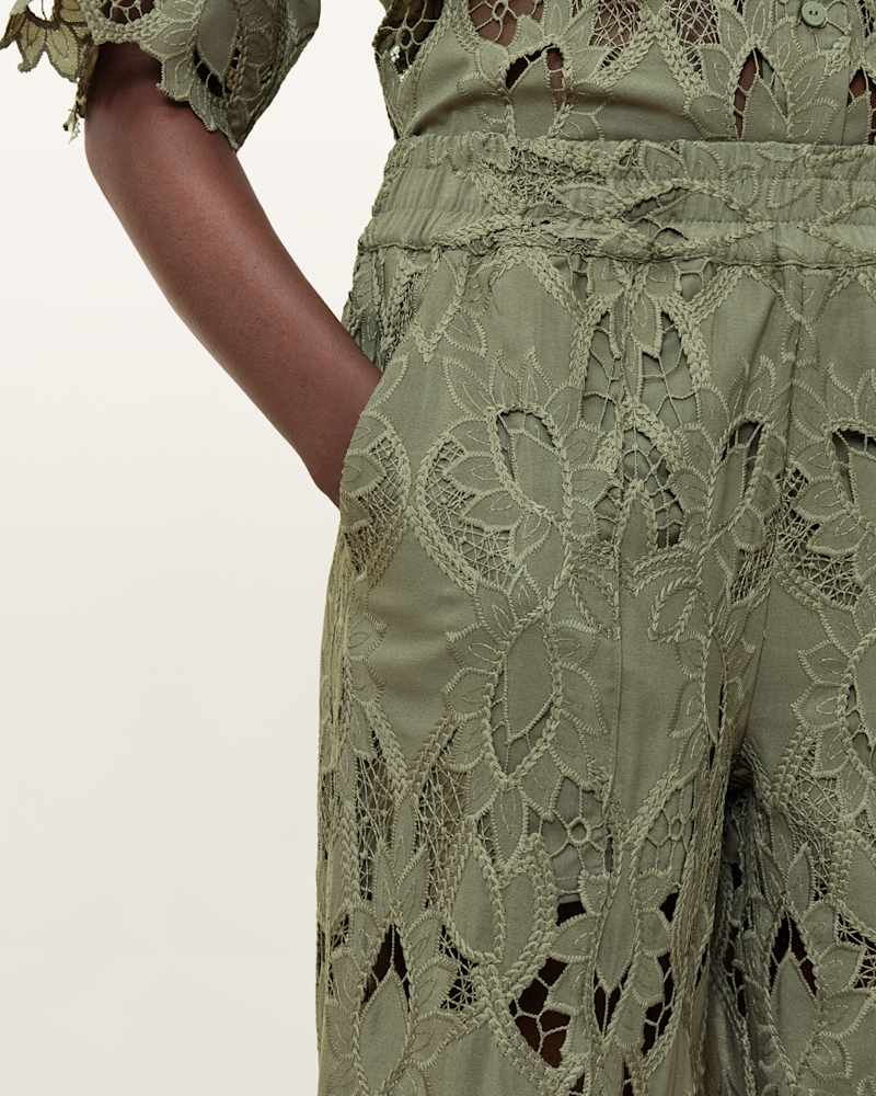 Charli Embroidered Straight Fit Trousers