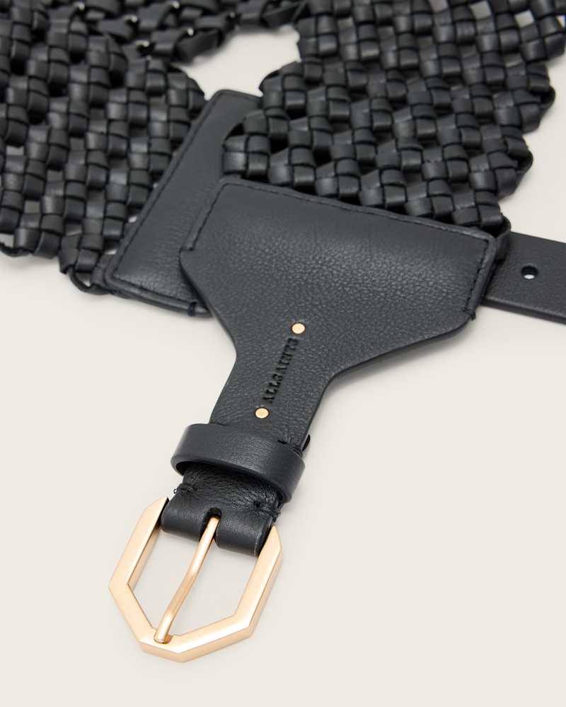 Mathilde Woven Leather Waist Belt