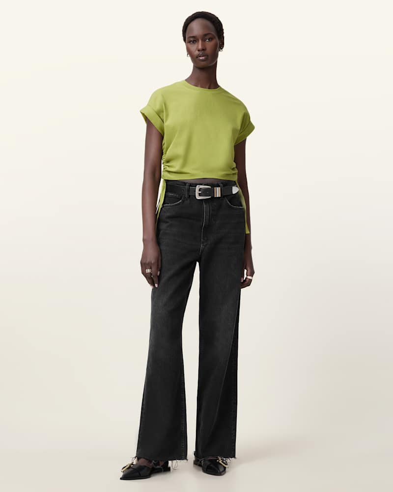 Mira Cropped Drawcord T-Shirt