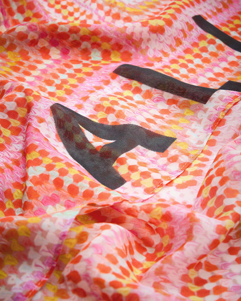 Luisa Crochet Print Ruana Scarf