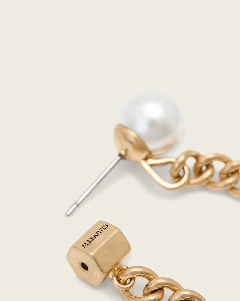 Lex Chain Pearl Earrings