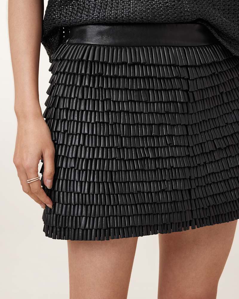 Krindle Leather Mini Skirt