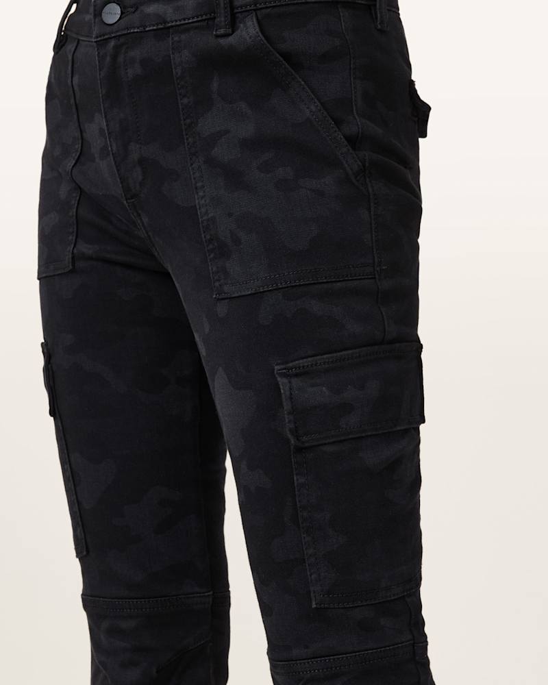 Duran Skinny Black Camo Cargo Jeans