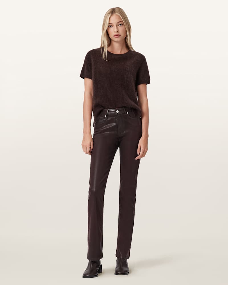 Haldan Coated Bootcut Jeans