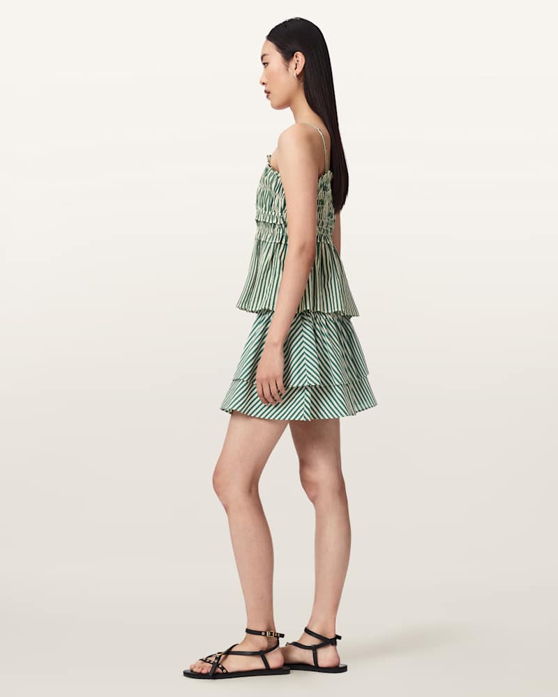 Kali Cotton Striped Mini Skirt