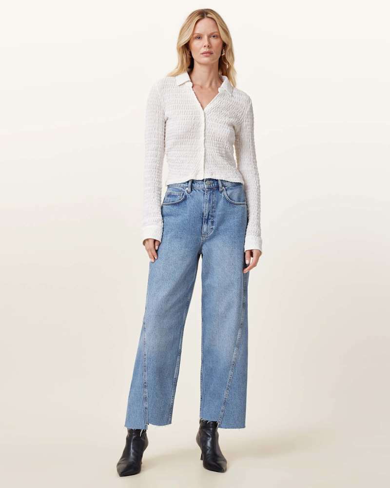Connie Slim Fit Open Neck Shirt