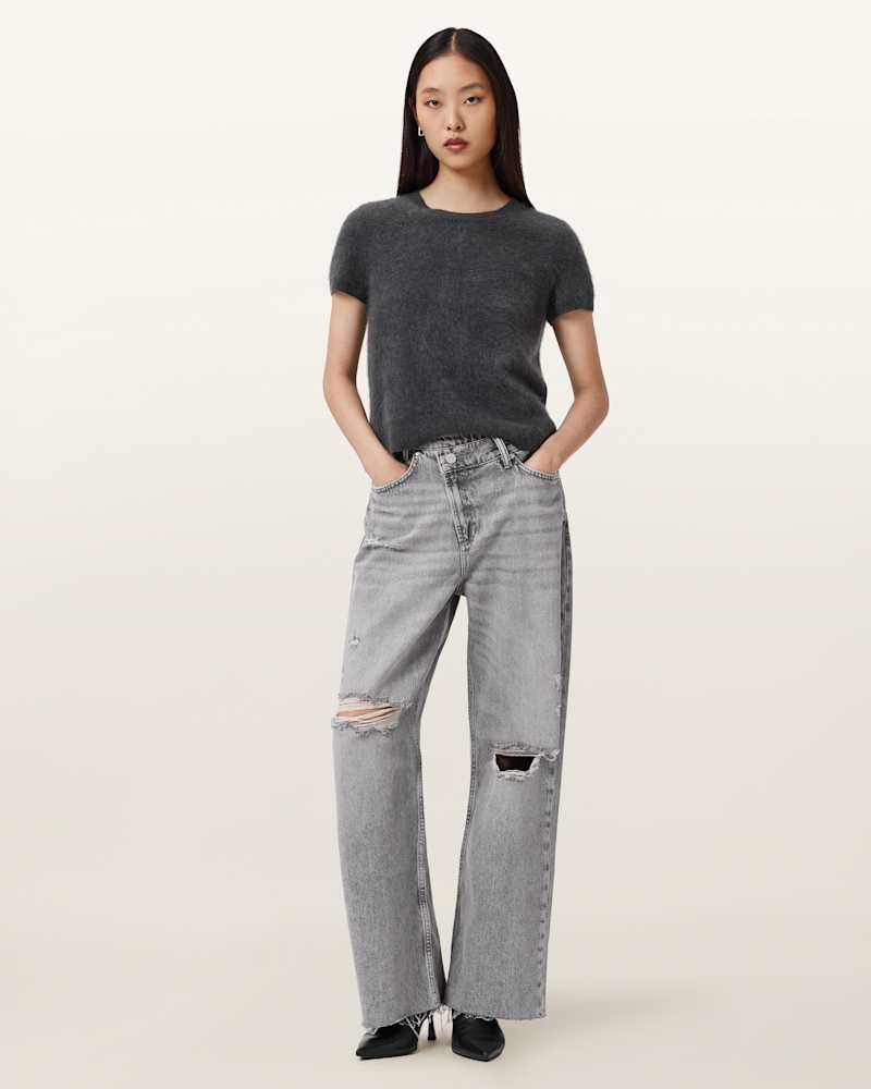 Aki Mid Rise Crossover Jeans