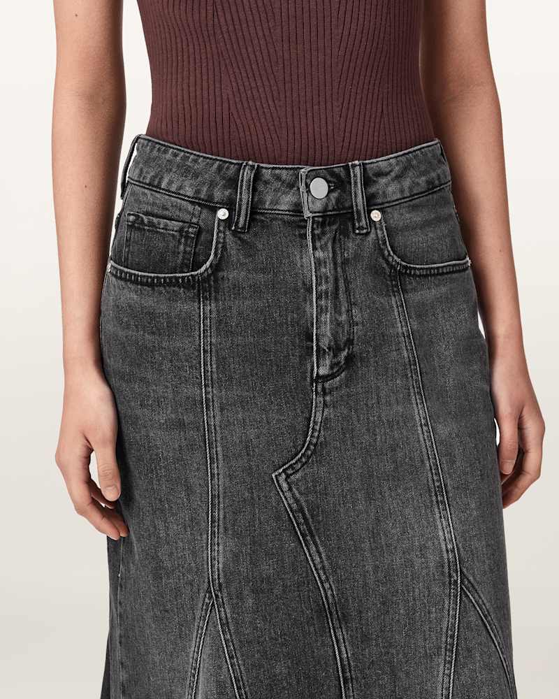 Alma High Rise Denim Skirt