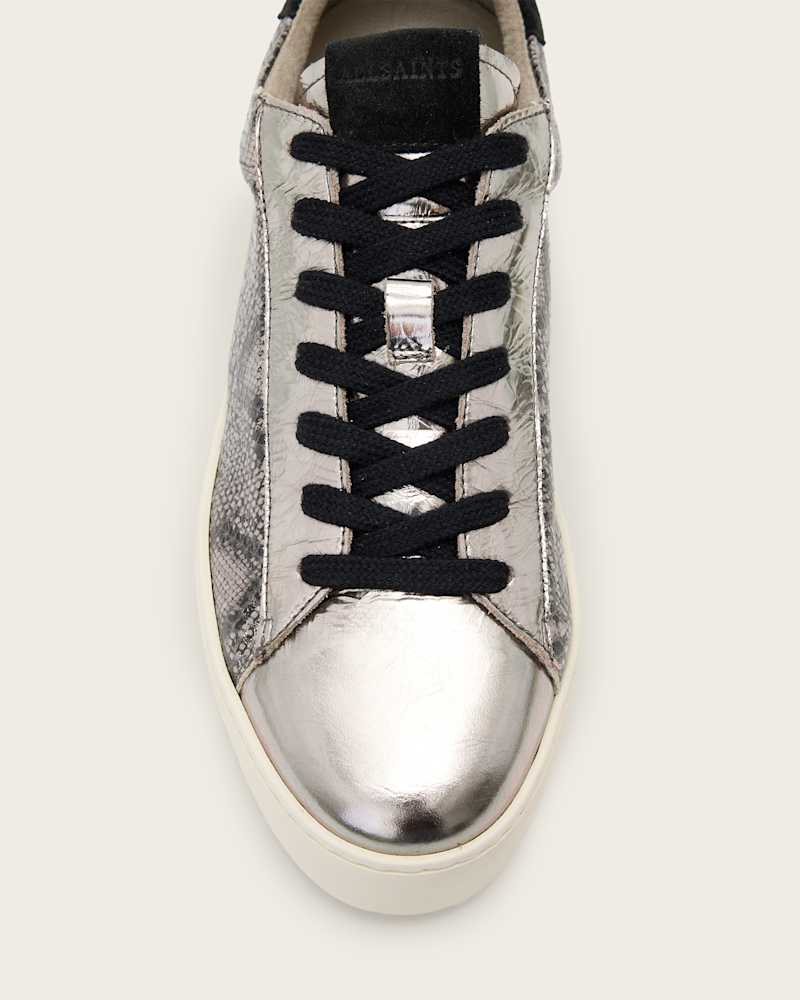 Shana Snake Print Low Top Leather Trainers