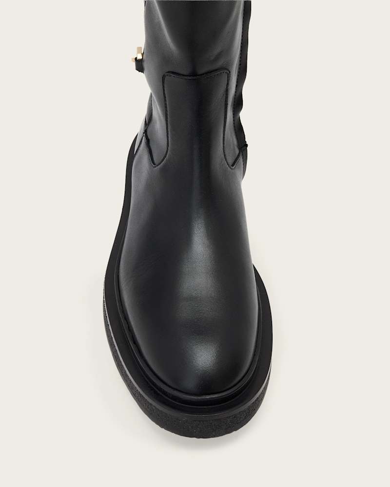 Escher Chain Leather Rider Boots