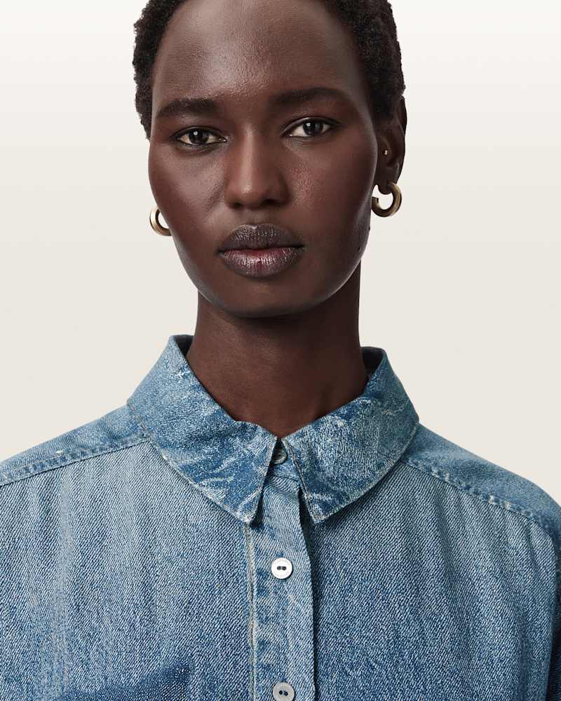 Charli Illusion of Denim Long Sleeve Shirt