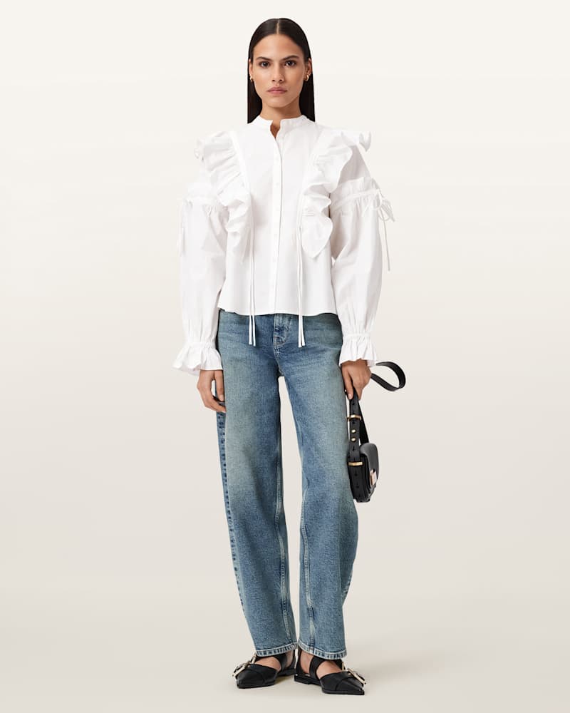 Lulu Ruffled Cotton Shirt