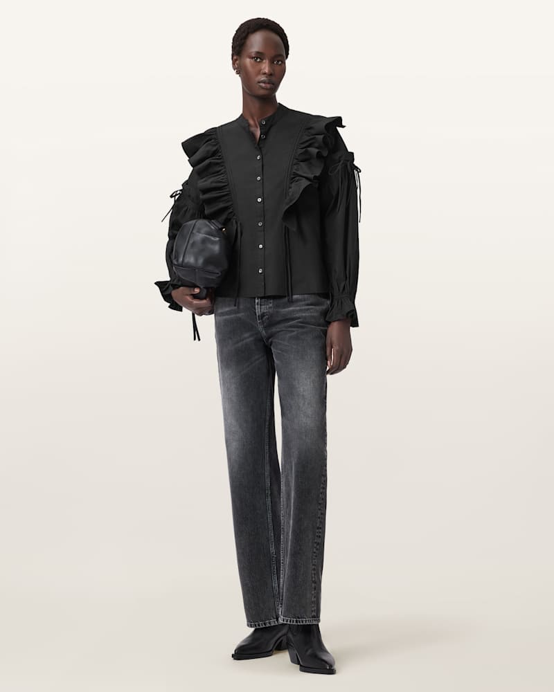 Lulu Ruffled Cotton Shirt