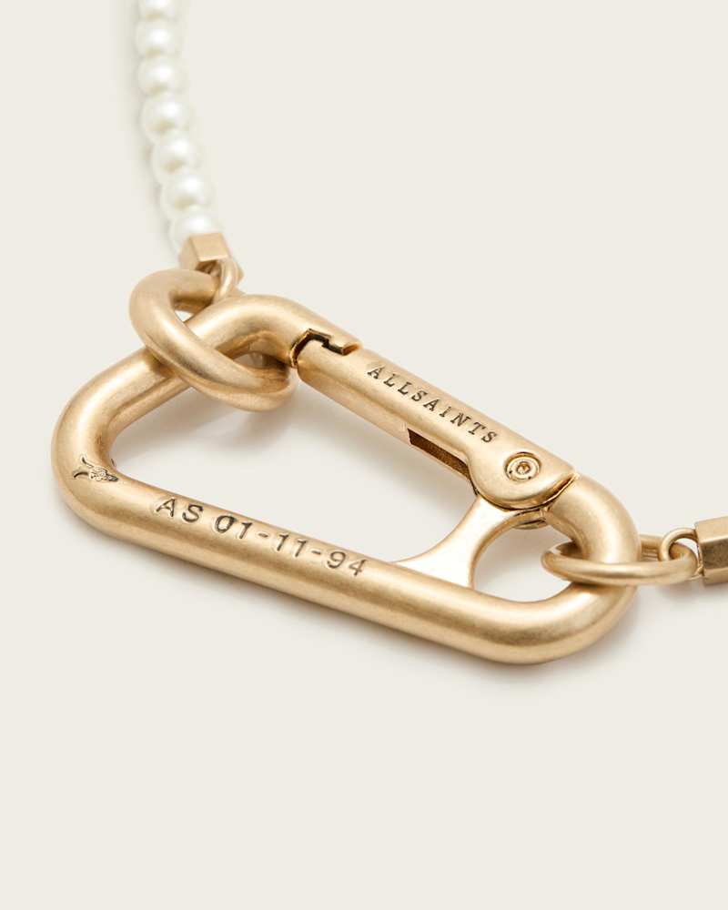 Pearl Carabiner Clasp Necklace