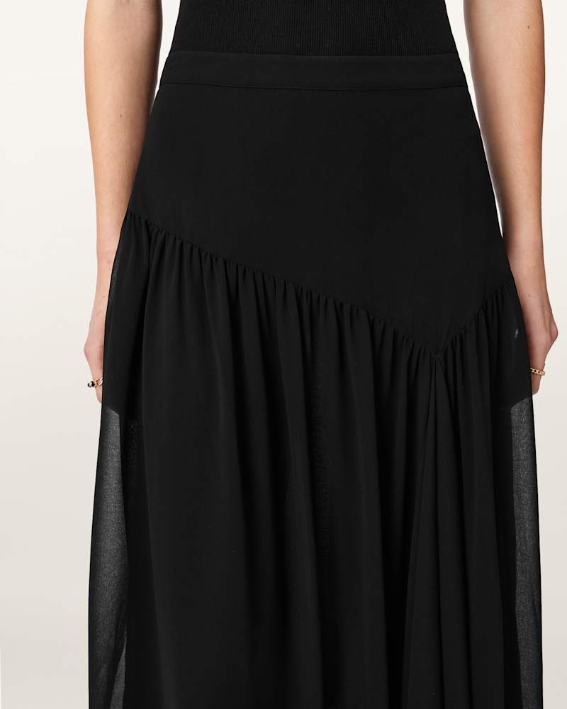 Cyra Asymmetric Maxi Skirt