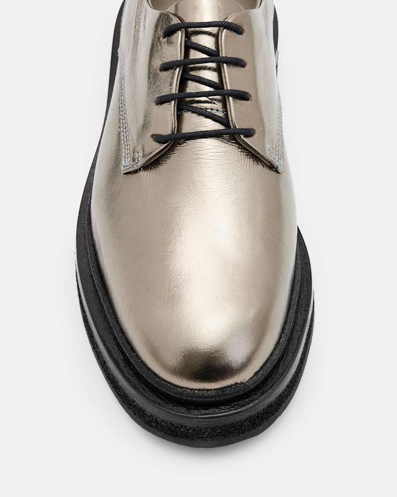 Escher Metallic Leather Lace Up Shoes