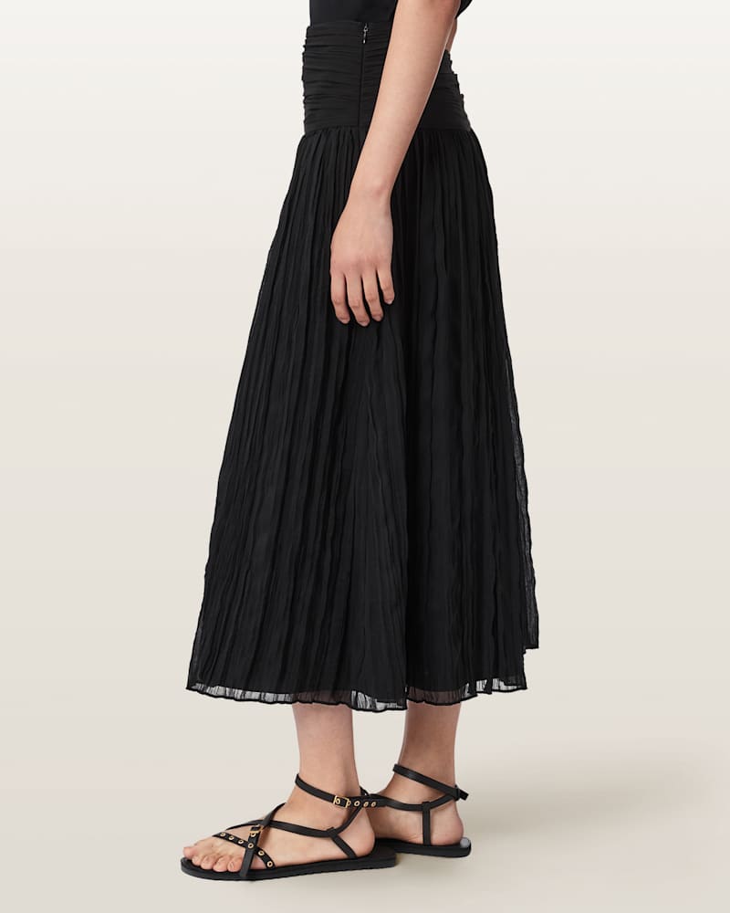 Asal Ruched Maxi Skirt