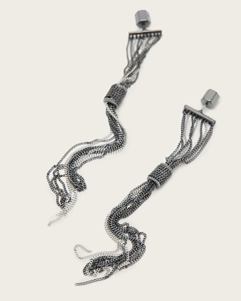 Fleur Two Tone Chain Earrings