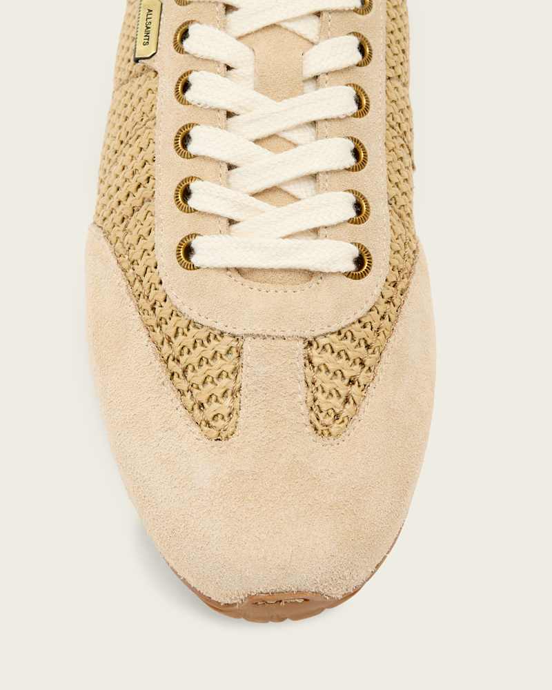 Liam Low Top Raffia Trainers