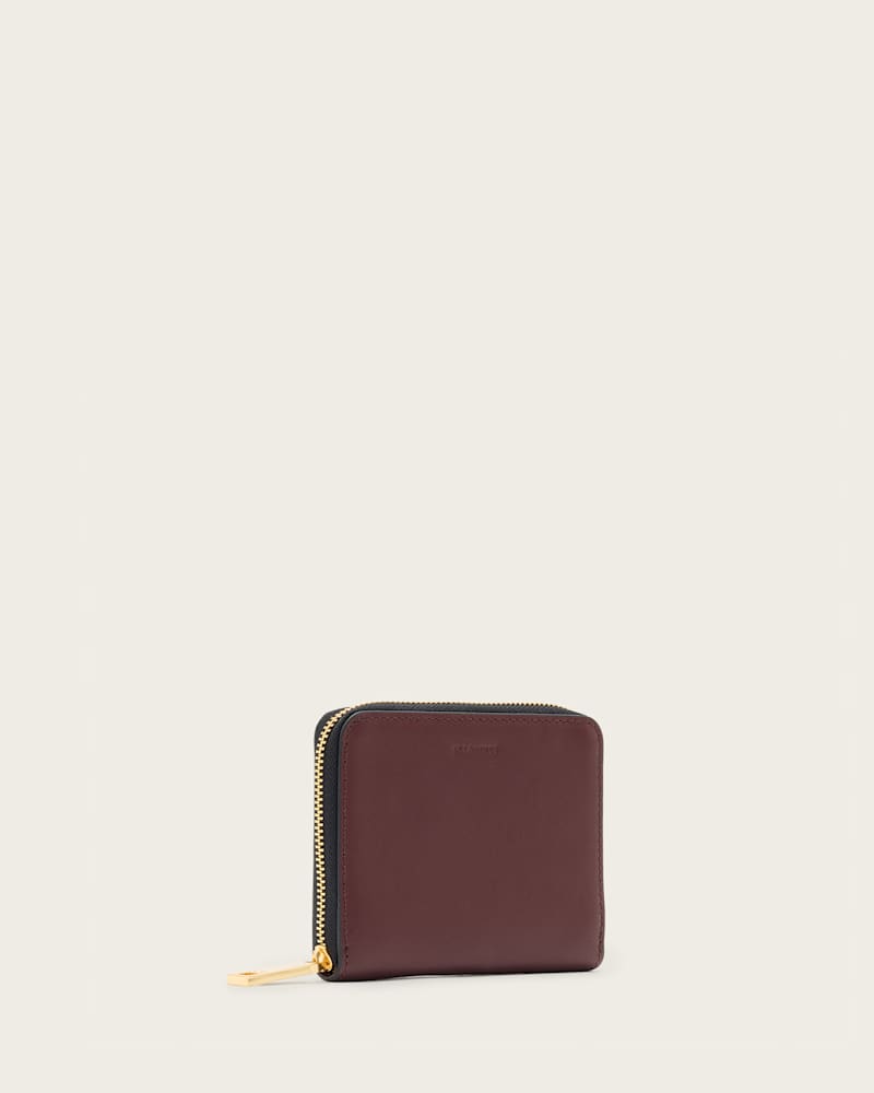 Lena Hex Zip Up Leather Wallet