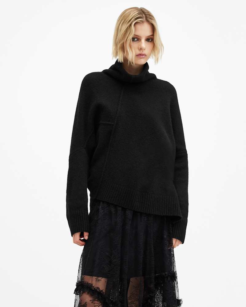 Lock Roll Neck Relaxed Fit Jumper