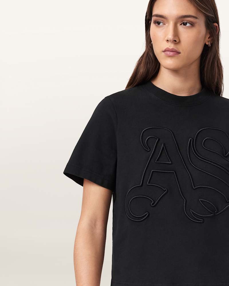 Lisa Embossed Crew Neck T-Shirt