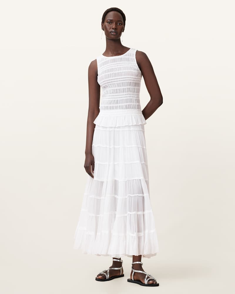 Marion Shirred Sleeveless Top