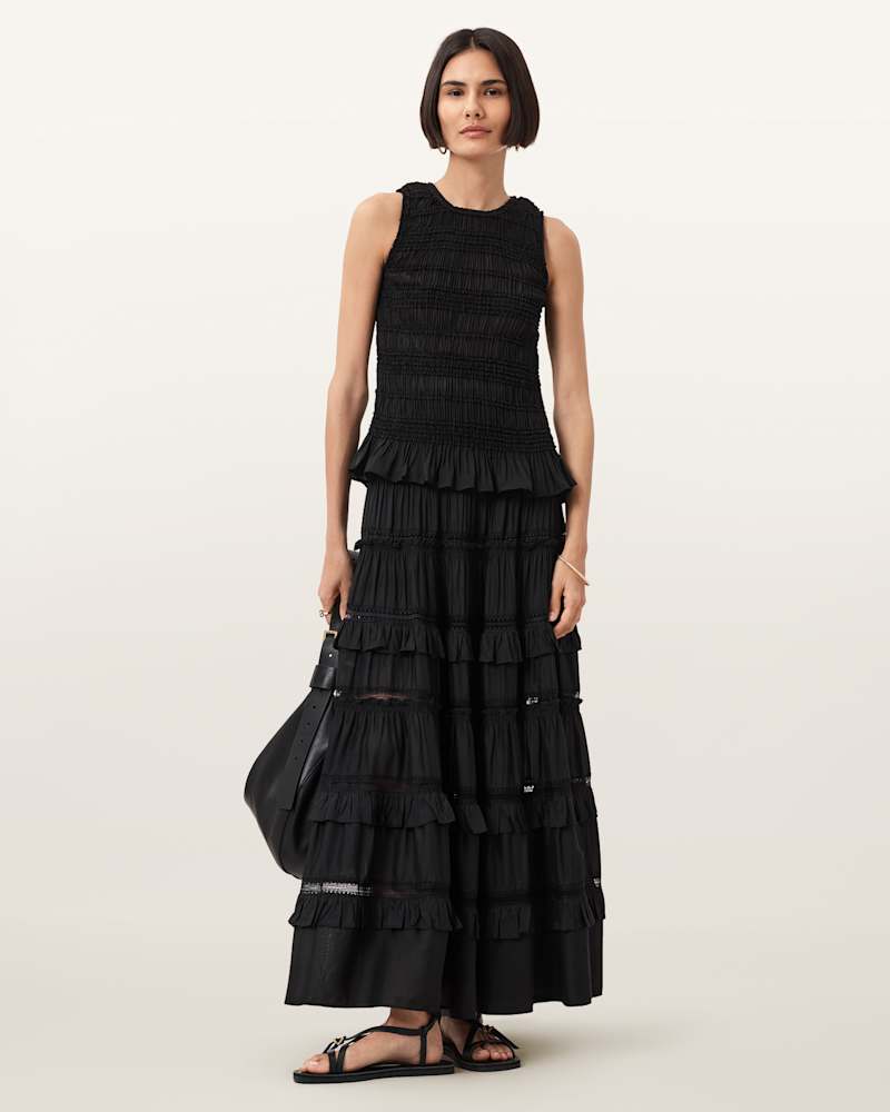 Marion Shirred Sleeveless Top