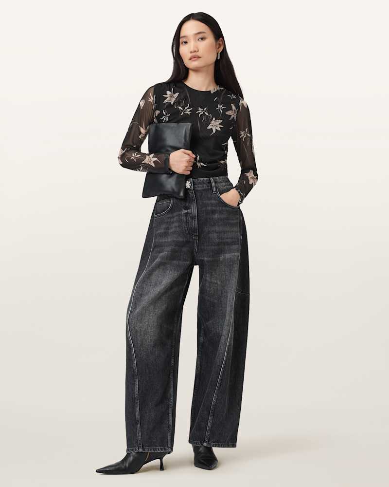 Caia Floral Mesh Top