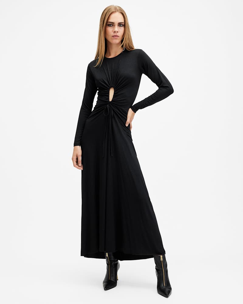 Xylia Long Sleeve Gathered Maxi Dress